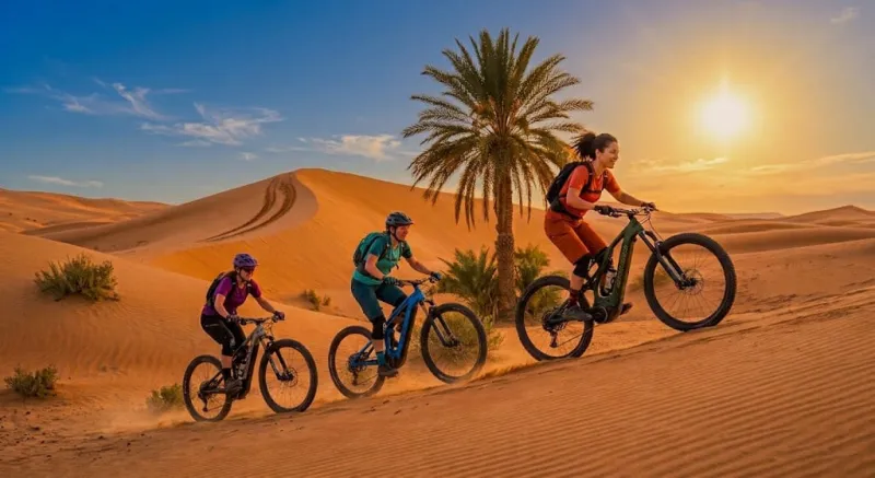 VTT électrique dans la palmeraie de Marrakech
